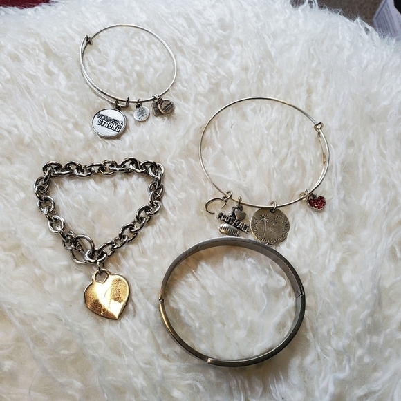 Alex and Ani bracelet and bundle of charm bracelets - Picture 1 of 11